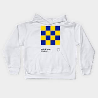 County Wicklow / Original Retro Style Minimalist Poster Design Kids Hoodie